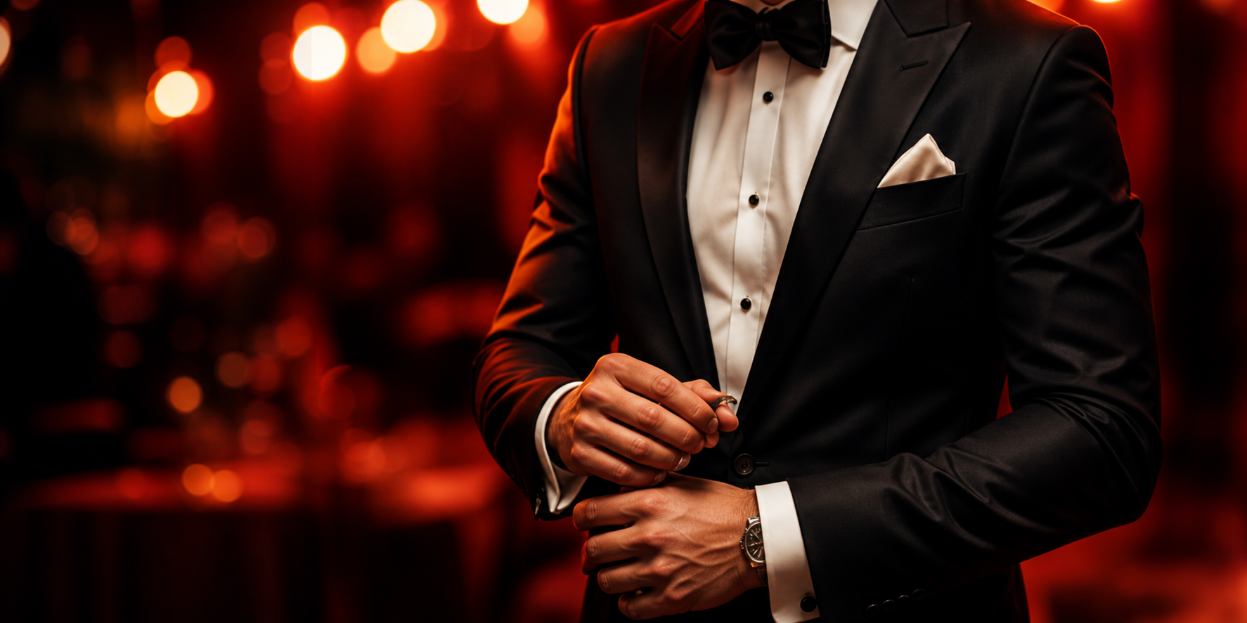 Man in a tuxedo at a formal event